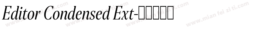 Editor Condensed Ext字体转换